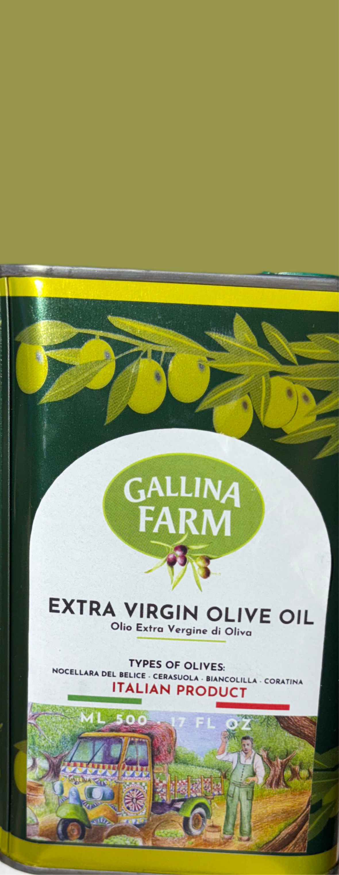 Gallina farms extra virgin olive oil can 500ml