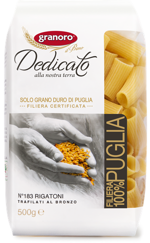 Granoro Dedicato Rigatoni Pasta, Bronze #183, 1.1lb | 500g