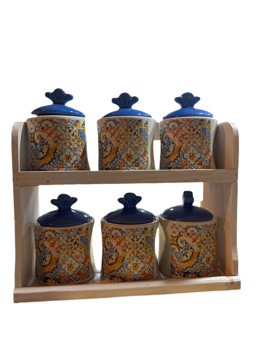 Ceramic spice containers