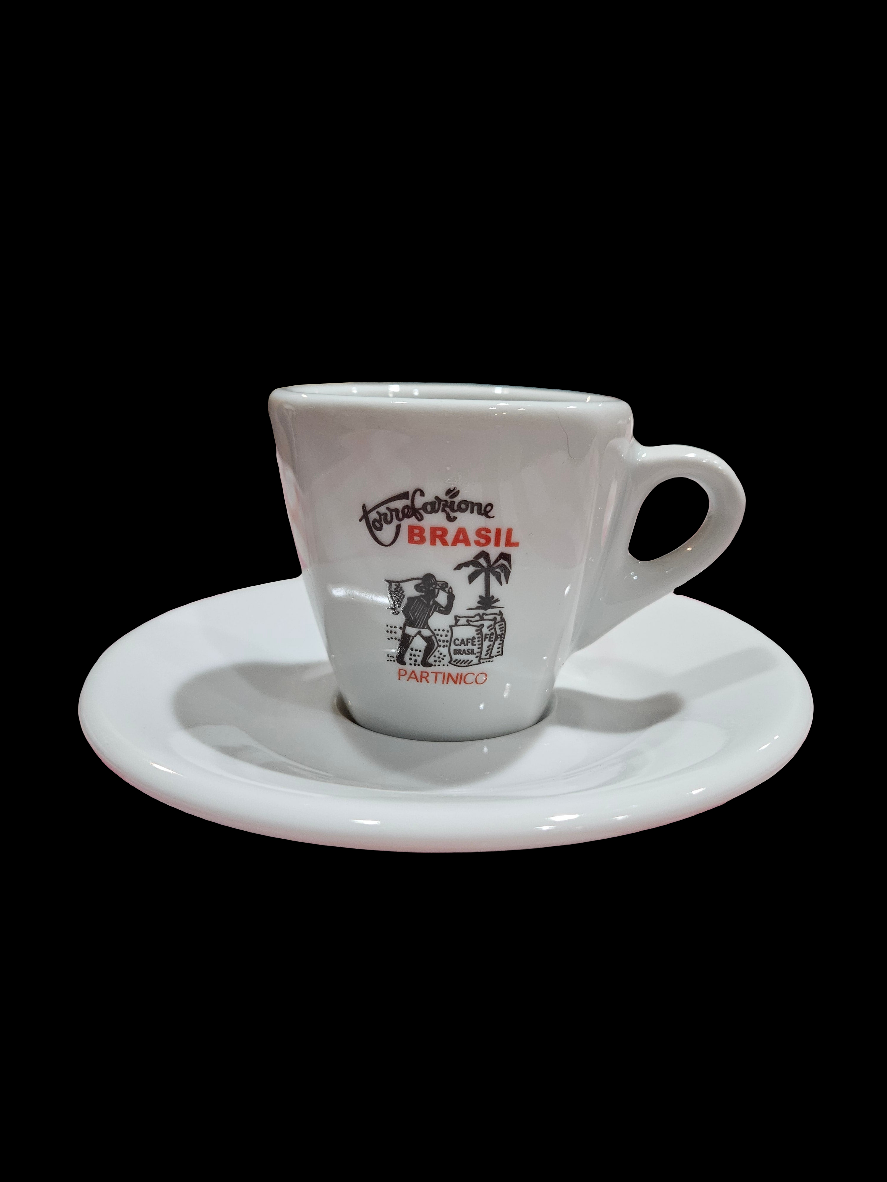 Brasil glass coffe cups + plates