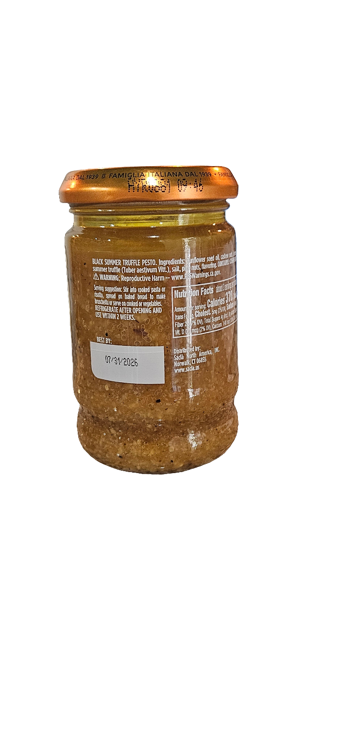 Sacla pesto w black summer truffle 6.7oz