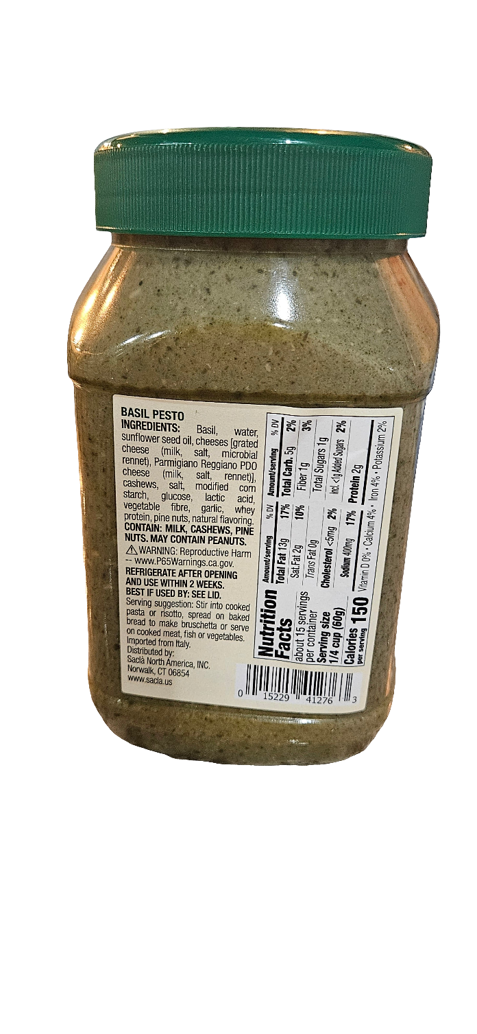Sacla pesto alla  genovese 33.51 oz