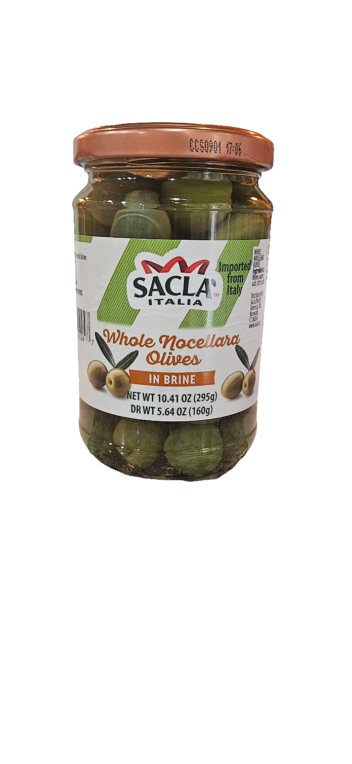 Sacla Whole noccelara olives in Brine 5.64oz
