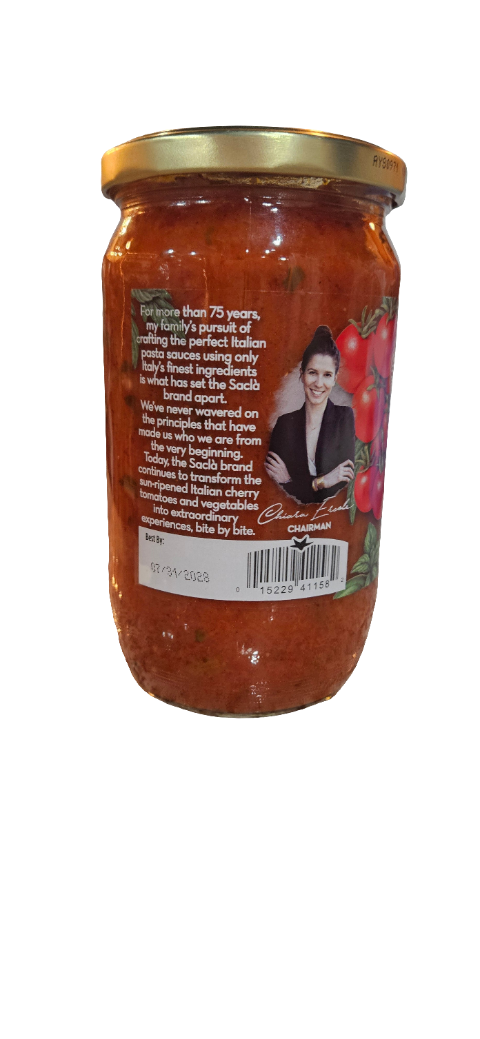 Saclá whole cherry tomato & Basil Pasta Sauce
