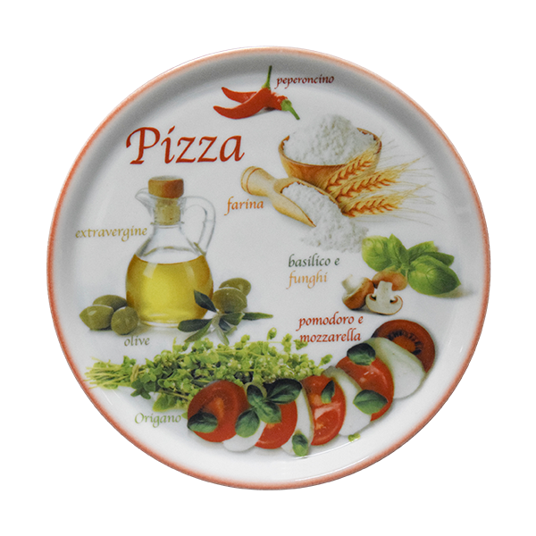 Pizza plates line red saturnia 33cm (12.99" )