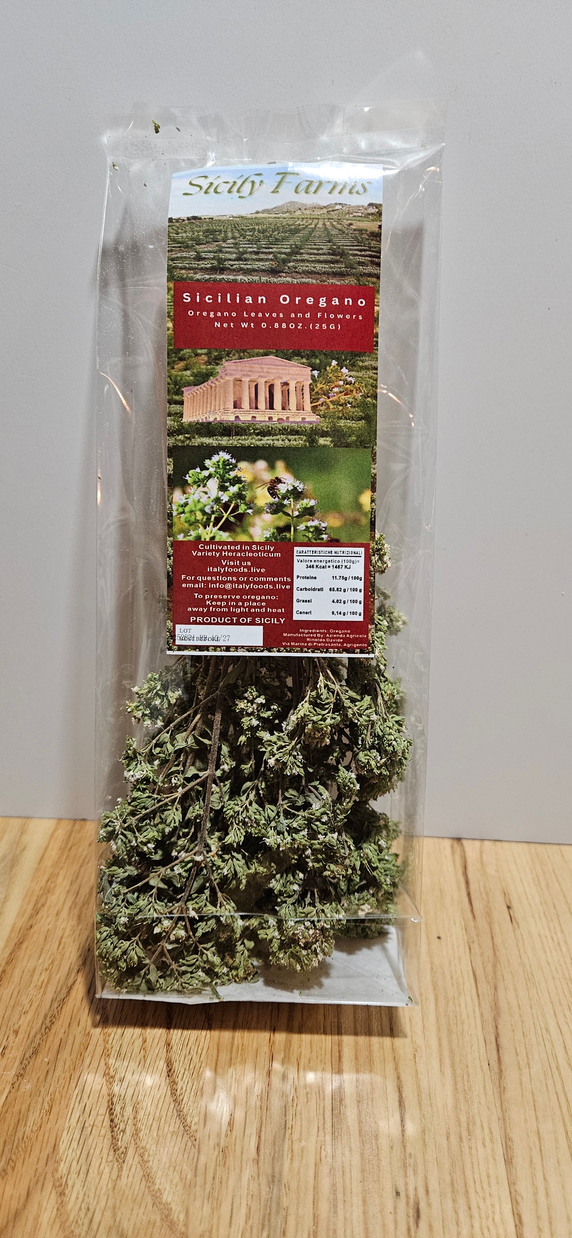 Oregano Bunch  sicilyfarms 0.88oz " (25gr)