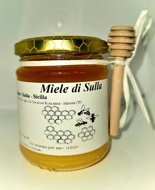 Honey (miele millefiori ) 400gr w spoon spread honey
