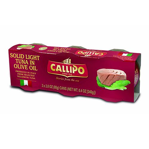 Callipo Oro Tuna Light in Olive Oil, 3 Cans (2.8 oz)