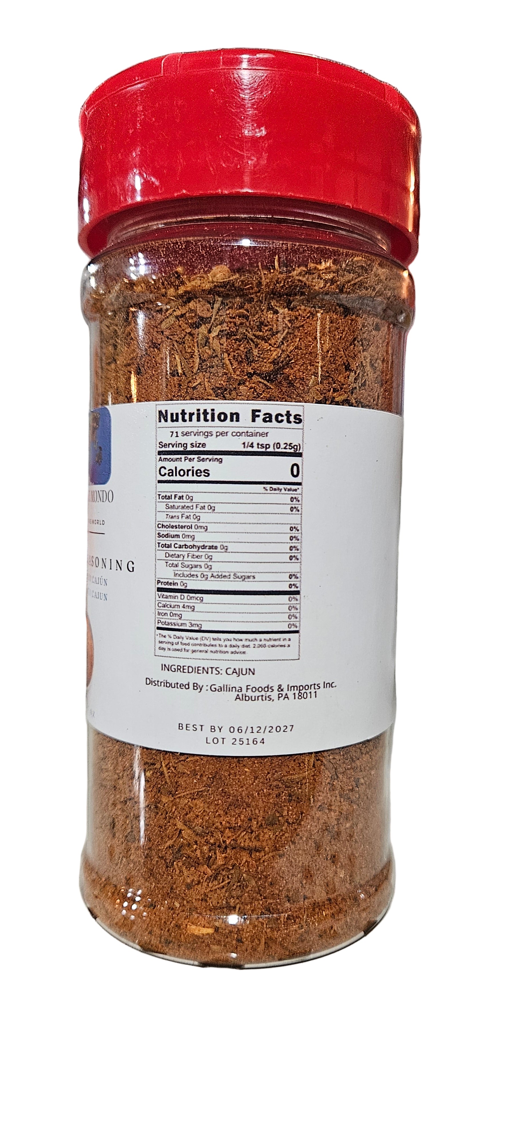 Cajun seasoning " condimento Cajun 7 oz