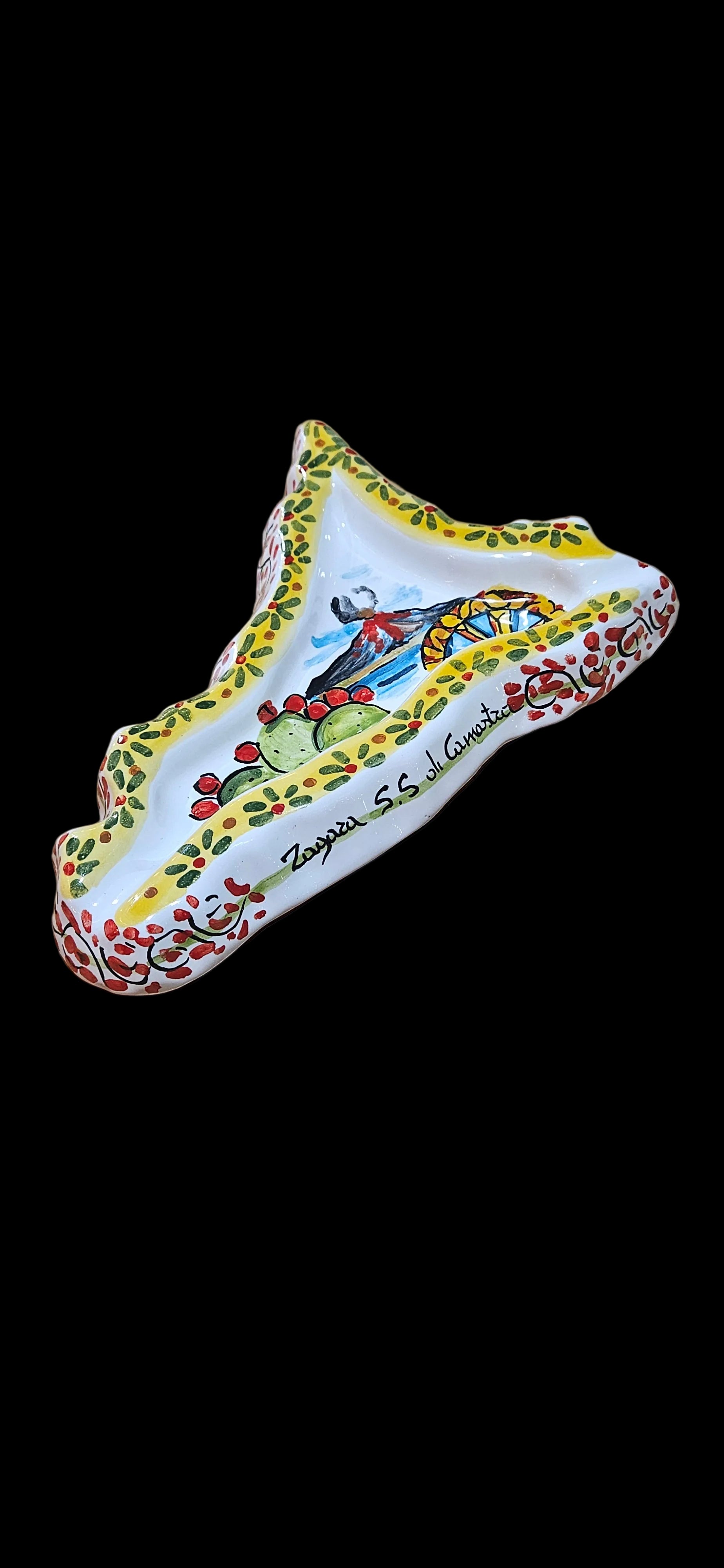 Posa cenere " ashtray Sicilian shape s.s di camastra