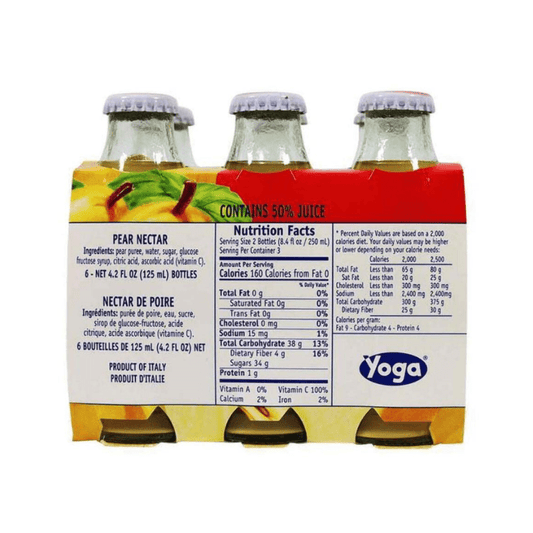Yoga pear juice (6 bottles) 4.2 oz (125 ml )