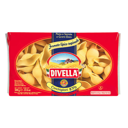 Conchiglioni divella 500gr. Cooking time
14 Min